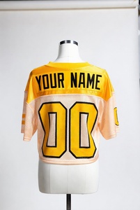 เสื้อฟุตบอลอเมริกันแบบตาข่าย - รับผลิตตามสั่ง MOQ ต่ำ พิมพ์ลายได้ตามต้องการ เสื้อผ้าแฟชั่นสำหรับทุกเพศ ชุดกีฬาลำลอง เสื้อผ้าและเครื่องแต่งกาย - Product Image 3