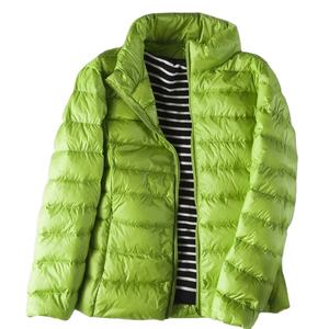 Parka delgada de Invierno para mujer, chaqueta ultraligera de plumas de pato, cuello levantado, técnicas impresas, ropa de abrigo portátil, forro de nailon cálido - Product Image 1