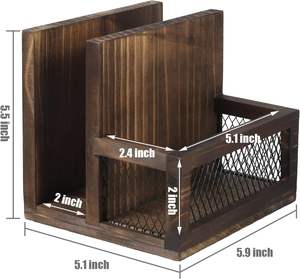 Porta Servilletas Estilo Rústico Multifuncional con Salero y Pimentero para Decoración de Mesa de Cocina - Product Image 6