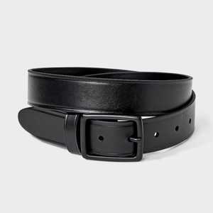Ceinture en cuir noir pour homme avec boucle en laiton doré poli, faite à la main, designs personnalisables, ceintures de luxe pour offrir en cadeau - Product Image 2
