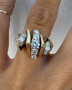 ผู้จัดจำหน่ายเครื่องประดับชั้นดีของขวัญสุดหรูสำหรับผู้หญิง cvddiamond ทองแข็ง10K VVS-VS กะรัตวงแหวนเพชรสำหรับปลูกในห้องปฏิบัติการที่ดีที่สุด - Product Image 1