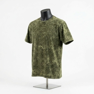 Camiseta Personalizada de Hombros Caídos, Lavada al Ácido, Tejida, Ajustada, de Algodón 100% Pesado, Transpirable y Ecológica, Estilo Urbano para Hombre - Product Image 3