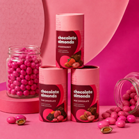 Boîte cylindrique de luxe en carton rigide pour amandes et chocolat, pot, conteneur, boîte à thé, tube, emballage pour noix