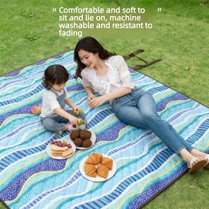 Blue Enchantress Outdoor Picnic <b>Blanket</b> 150x200cm Waterproof Foldable Oxford Fabric Portable <b>Beach</b> Mat for 1-2 Person - Product Image 6
