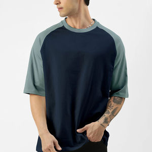 เสื้อยืดโอเวอร์ไซส์คุณภาพสูง ผ้าฝ้าย 100% สำหรับผู้ชาย พิมพ์โลโก้ด้านหน้าตามสั่ง ระบายอากาศได้ดี ไซส์ใหญ่ ราคาขายส่ง - Product Image 1