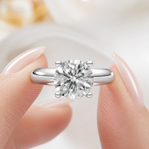Bague solitaire en argent sterling 925 plaqué or de qualité supérieure avec moissanite pour femme, coupe brillante, bijoux de fiançailles et de mariage - Product Image 3