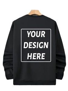 Plus Size Men'S Loose Solid Front Sweatshirt Winter Style Halloween Christmas Pattern/Text Customization | Business | <b>Wedding</b> - Product Image 3