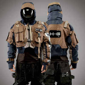 <b>Men's</b> Tactical Techwear <b>Jacket</b> Streetwear Cyberpunk Waterproof Multi-Pocket Hooded Cargo Windbreaker <b>Utility</b> Functional Coat - Product Image 1