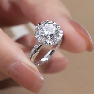 Women's Round Brilliant Cut Diamond <b>Ring</b> GIA Certified Classic Engagement White Gold Jewelry - Product Image 5