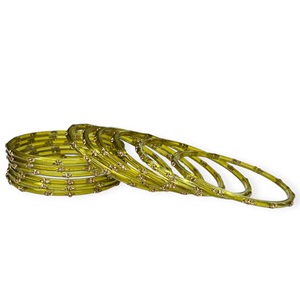 กำไลข้อมือแก้วคัชเมียร์สีเหลืองมุกประกายรุ้ง ประดับด้วยทองคำแท้ ดีไซน์ทันสมัย น้ำหนักเบา เหมาะสำหรับชุดเครื่องประดับงานแต่งงานสำหรับผู้หญิงยุคใหม่ - Product Image 3