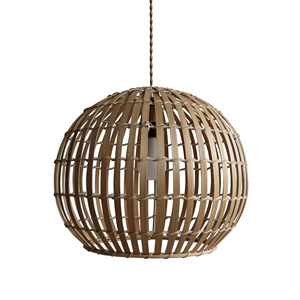 Lámpara Colgante de Mimbre de Bambú, Lámparas de Techo Rústicas para Sala de Estar y Cocina - Product Image 2