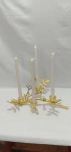 เชิงเทียนอะลูมิเนียมโบราณลายดอกไม้ ทนทาน ใช้ตกแต่งโต๊ะได้ เหมาะสำหรับตกแต่งบ้านและโรงแรม ราคาประหยัด - Product Image 6