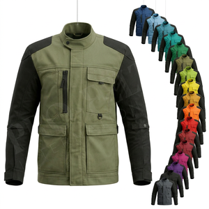 เสื้อแจ็คเก็ตป้องกันสำหรับขี่มอเตอร์ไซค์ ดีไซน์ใหม่ สำหรับผู้ชาย ทนทาน กันน้ำ กันลม เหมาะสำหรับงานหนัก มีกระเป๋าหลายช่อง - Product Image 1