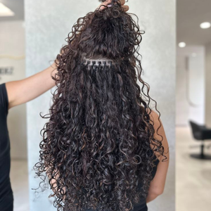 Extensions de cheveux indiens bouclés 1B longue durée, réutilisables, résistantes à la chaleur, cheveux Remy, aspect naturel, qualité salon, bruts - Product Image 4