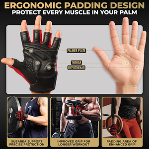Half Finger Gym <b>Gloves</b> Weightlifting Bodybuilding Leather Fitness <b>Gloves</b> Pakistan Manufacturer Custom Logo OEM ODM - Product Image 6