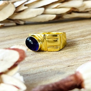 Trendy Bohemian Amethyst <b>Ring</b> Chunky Brass Band <b>for</b> <b>Men</b> 18k Gold Plated Minimalist Signet Heavy Jewelry <b>for</b> Wholesale/OEM/ODM - Product Image 3