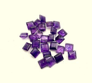 Natural <b>Amethyst</b> Square Cut 7MM Purple Faceted Loose Gemstone For Jewelry Making Wholesale Price Bulk Indian Manufacturer Supply - Product Image 5