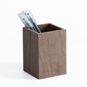 Hot Selling Rectangle Stationery Organize Pen Holder <b>Mini</b> Table Wooden Pen Holder for <b>Desk</b> Storage - Product Image 5