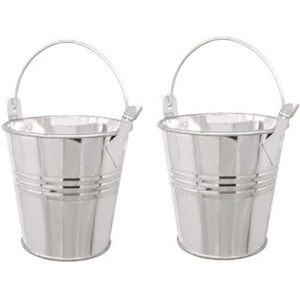 Cubos de metal galvanizado mini al por mayor con asas para recuerdos de fiestas, decoración de jardín y organización del hogar al precio más bajo - Product Image 4