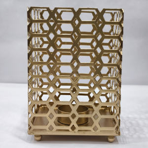 <b>Tea</b> <b>Light</b> Votive Tabletop Decoration Gold Votive <b>Candle</b> Holder for Christmas Home Festive Ramadan Decoration Round and Square - Product Image 6