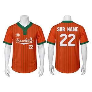 Uniformes de Béisbol Personalizados con Sublimación, Transpirables, 100% Poliéster, con Logotipo Frontal, Venta al Por Mayor - Product Image 1