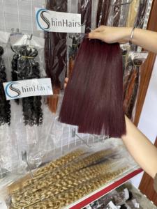 Top Trend 2026 Vietnamese Bone Straight Hair With Classic Color Burgundy 100% Remy Human Hair Vietnamese Raw Hair Bundles - Product Image 5