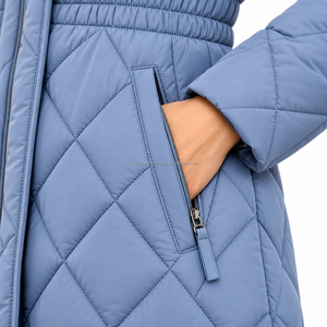 Manteau long à capuche pour femme de haute qualité, doudoune épaisse et chaude, vente en gros OEM, exportation d'usine - Product Image 5