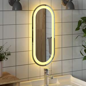 Miroir de salle de bain 23.6 \ "x 9,8 \" LED forme ovale élégante - Product Image 3
