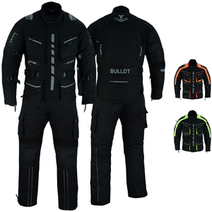 Combinaison de moto pour homme homologuée CE, veste et pantalon en velours côtelé imperméables, gants en cuir respirants, modèle à coutures invisibles - Product Image 1