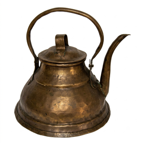 Bouilloire à thé en métal martelé argenté de luxe avec couvercle et poignée noire pour la cuisine, théière artisanale en solde - Product Image 3