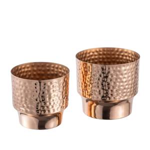 Macetas de Metal Dorado Martillado de Primera Calidad con Soportes de Hierro Negro, Elegantes Macetas Decorativas para Interiores y Exteriores, para Decoración del Hogar - Product Image 5