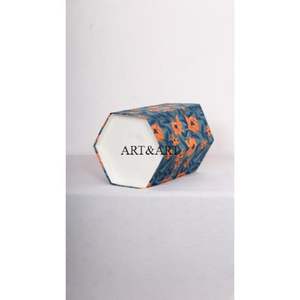 Maneras creativas de reutilizar cajas de cartón para hacer cubos de basura con estampado floral artesanal y cubo de basura de tela de algodón para el hogar. - Product Image 5