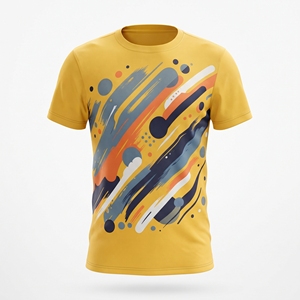 Camiseta Deportiva Personalizada para Hombre, Multicolor, con Estampado Gráfico por Sublimación, Cuello Redondo, de Algodón y Poliéster, para Entrenamiento - Product Image 3