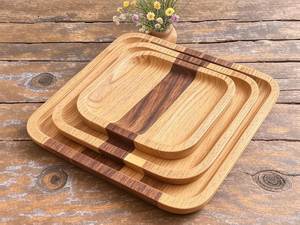 <b>Rectangle</b> Wooden Serving Tray Morden Luxury Design <b>Mirrored</b> Finish Handmade Dishwasher Safe for Dining Use From India - Product Image 1
