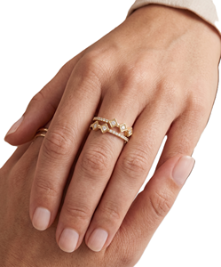 แหวนเพชรทรงกลมเจียระไนแบบแล็บไดมอนด์ รับรองโดย IGI ทองคำแท้ 9K 10K 14K 18K แหวนแบบซ้อนได้ รูปทรงว่าว ฝังเพชรแบบ Bezel Set แหวนแต่งงาน แหวนสวยงาม - Product Image 6