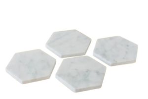 Handmade <b>Marble</b> Coaster <b>Set</b> – Modern Home Decor Accessory White <b>Marble</b> Drink Coasters – Elegant <b>Coffee</b> <b>Table</b> Decor - Product Image 3