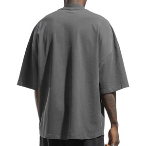Camiseta Formal de Punto sin Cuello para Hombre, 100% Algodón, Cómoda, Transpirable, de Secado Rápido, con Diseño de Logotipo Personalizado - Product Image 2
