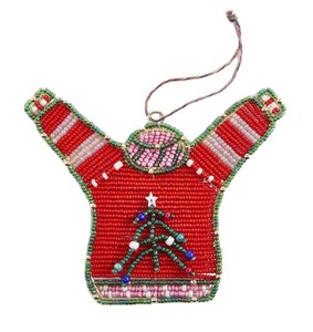 Heart Shape Handcraft Beaded <b>Christmas</b> Ornament For Festive Gifting DIY Decor Artisan Holiday Modern <b>Christmas</b> Hanging Accessory - Product Image 3