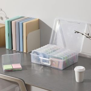 Boîte de rangement portable pour photos 4 x 6 pouces avec 16 compartiments intérieurs, organiseurs de photos et de documents, rangement et transport faciles des supports multimédias - Product Image 5