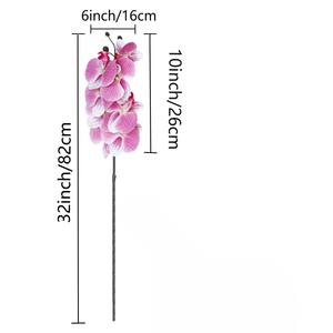 THAF-005 Flores Artificiales de Orquídea Phalaenopsis de 32 Pulgadas, Resistentes al Agua, con Tacto Natural y Realista para Decoración del Hogar - Product Image 2