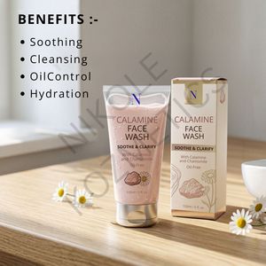 Nettoyant visage à la calamine pour un nettoyage doux et apaisant, soin de la peau, contrôle du sébum, hydratant, nettoyant visage quotidien pour tous types de peau - Product Image 3