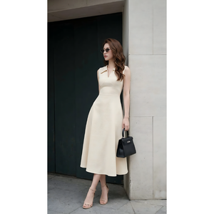 Robe élégante pour femme, style bureau, service OEM ODM, robe décontractée de haute qualité pour femme, fabrication au Vietnam - Product Image 1