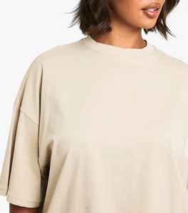 Camiseta de Jersey de Manga Corta para Mujer, Diseño Moderno, 100% Algodón, Corte Holgado, Color Sólido, Secado Rápido, Transpirable, Cómoda y Estética - Product Image 4
