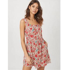 Robe mini en coton tissé à la main de qualité supérieure pour femmes, à motifs floraux, idéale pour les vacances de printemps et les tenues de resort, disponible au meilleur prix - Product Image 1