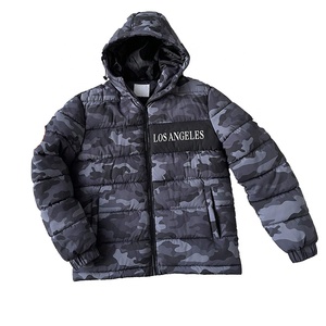 Blouson matelassé camouflage pour homme 2026, coupe-vent, à capuche, fermeture éclair, hiver, décontracté, épais, rembourrage en polyester, coupe régulière - Product Image 2