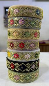 ลูกไม้น้ำผึ้งคุณภาพสูงเป็นมิตรกับสิ่งแวดล้อมตาข่ายปักยืดได้ลายดอกไม้ที่สลับซับซ้อนประดับด้วยลูกปัดแฟชั่นงานแต่งงานสง่างาม - Product Image 3