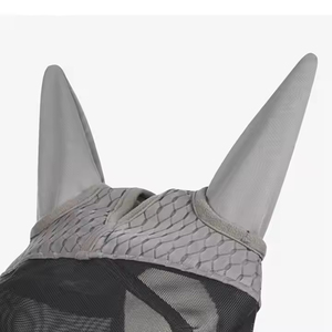 Voile anti-mouches en maille durable et personnalisable avec protection pour les oreilles et le nez des chevaux, protection UV, respirant, bouclier anti-insectes, voile anti-mouches confortable - Product Image 6