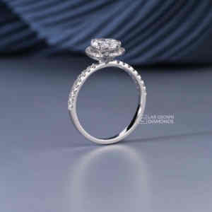 Pear & Round Lab Grown Diamond <b>Ring</b> S925 Sterling <b>Silver</b> Rose Gold Luxury 37 Piece 1.33ct EF Clarity <b>Statement</b> Gift for Women - Product Image 4