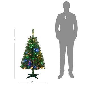 Albero di Natale Artificiale Pre-Illuminato con Luci LED Bianche Calde o Colorate, Funzione di Apertura Automatica, Decorazione Festiva con Rami - Product Image 6