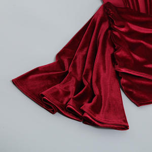 Vestido Mini de Terciopelo Elegante y a la Moda, con Hombros Descubiertos y Corte Ajustado, para Mujer, Ideal para Fiestas y Clubes - Product Image 6